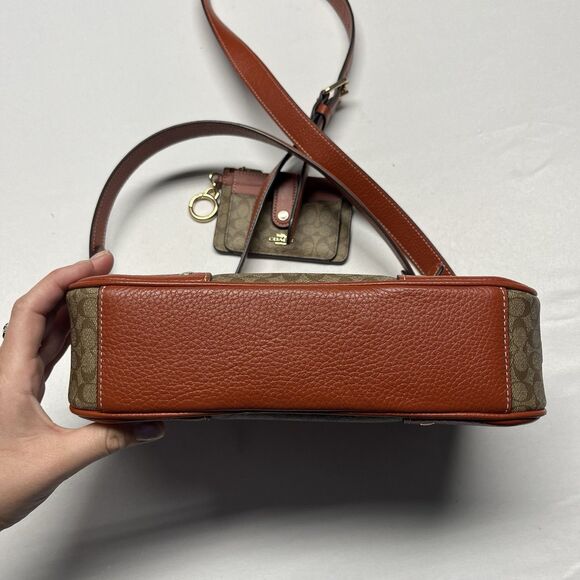 COACH MILLIE Shoulder Bag Colorblock Signature Canvas with Wallet - Picture 8 of 12